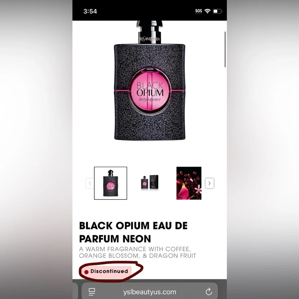 NIB Discontinued YSL Yves Saint Laurent BLACK OPIUM EAU DE PARFUM NEON 2.5 fl oz - Picture 2 of 12